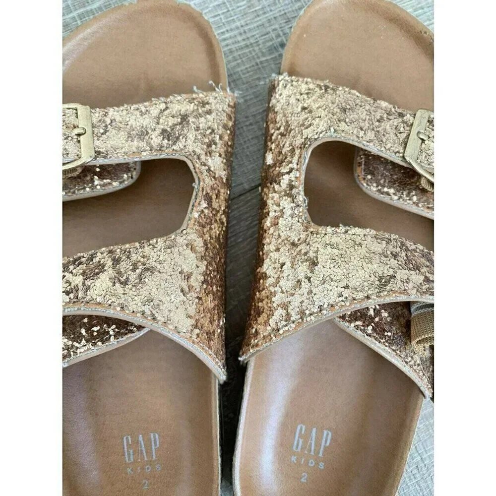 Gap Birkenstock Style Slide Sandals Gold
